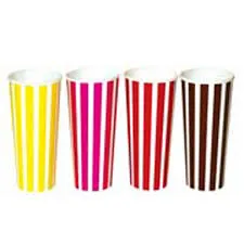Milkshake Paper CUPS 24oz / 680ml Candy Stripe Rainbow Design - SLEEVE=25 / BOX=500