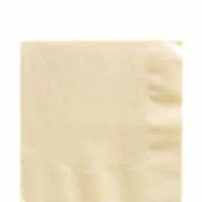 Cream 2 Ply Coloured 1/4 Fold Luncheon Serviettes 320mm x 320mm - Box of 2,000