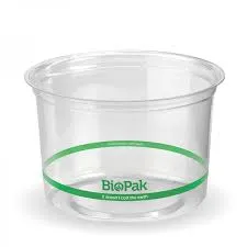 BioPak 500ml Clear Bio Bowl Deli Containers- Box of 500
