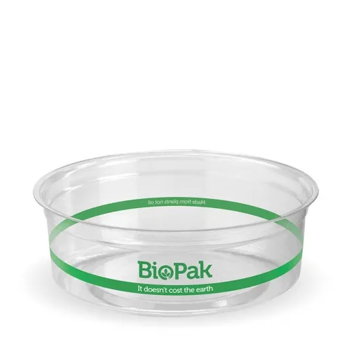 BioPak 240ml Clear Bio Bowl Deli Containers - Box of 500