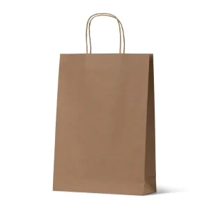 Triple / Three Brown Wine Bottle Loop Handle Paper Carry Bags 360mm(L) x 255mm(W) x 90mm(G) - PACK=10 / BOX=100