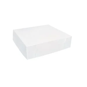 White Pastry / Cake Box 12" x 12" x 2.5" / 300mm(L) x 300mm(W) x 60mm(H) - Packet of 100