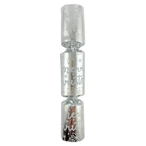 Xmas Bon Bon 10" Foil Silver Design - Box 50
