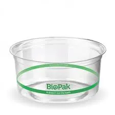 BioPak 360ml Clear Bio Bowl Deli Containers - Box 500