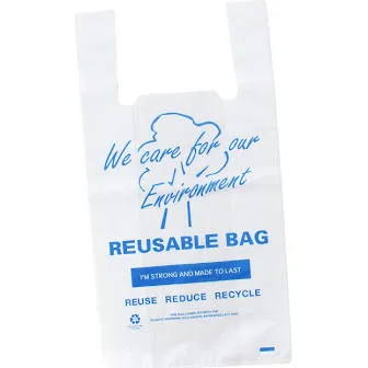 Reusable 37umLegally Compliant Medium Carry Bag Blue Printed 49cm(L) x 25cm(W) + 13cm(G) 37uM - SLEEVE=100 / BOX=1,000