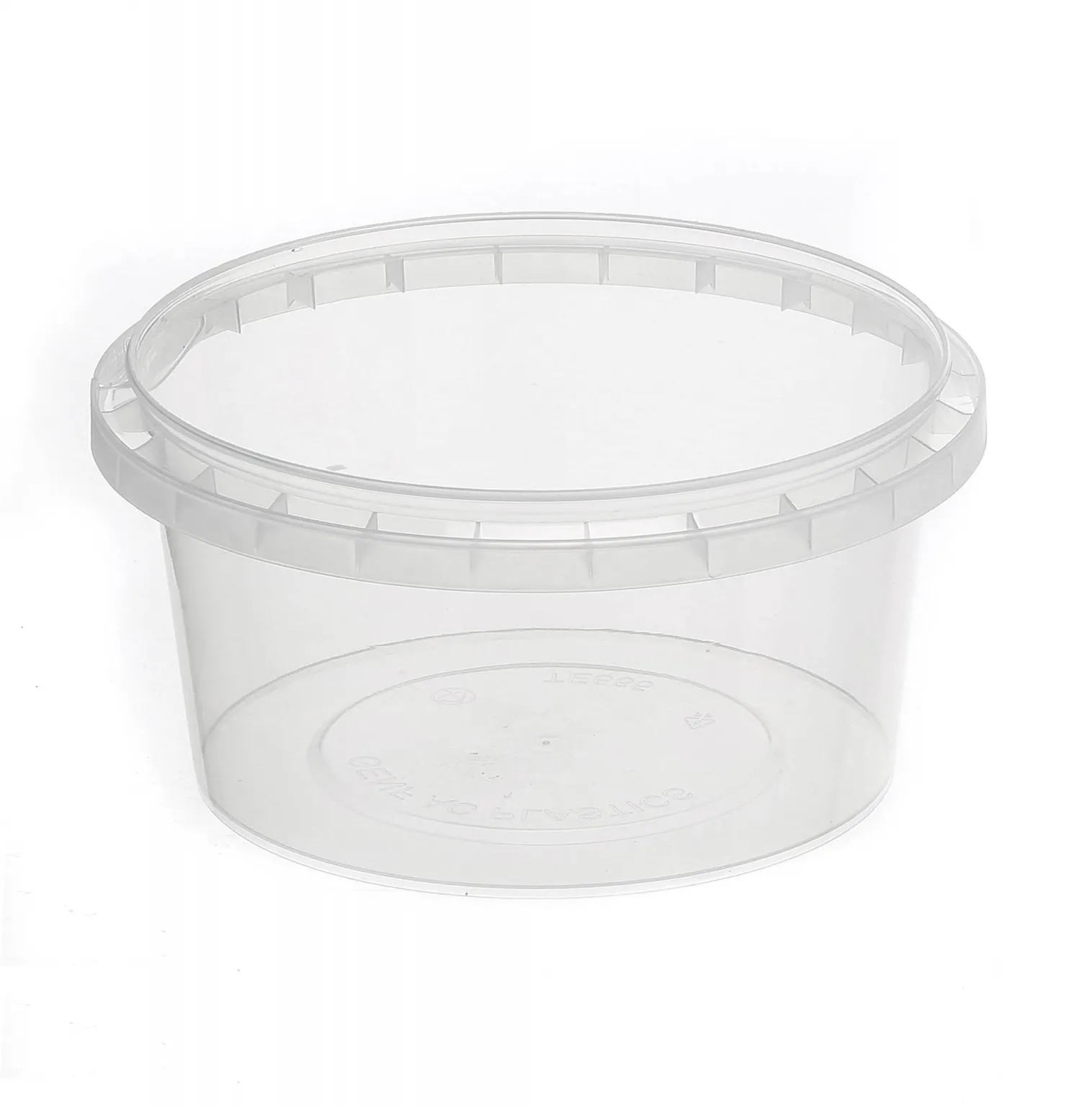 GENFAC Tamper Evident Round Container Bases 460ml / 118mm Diameter - BOX OF 480