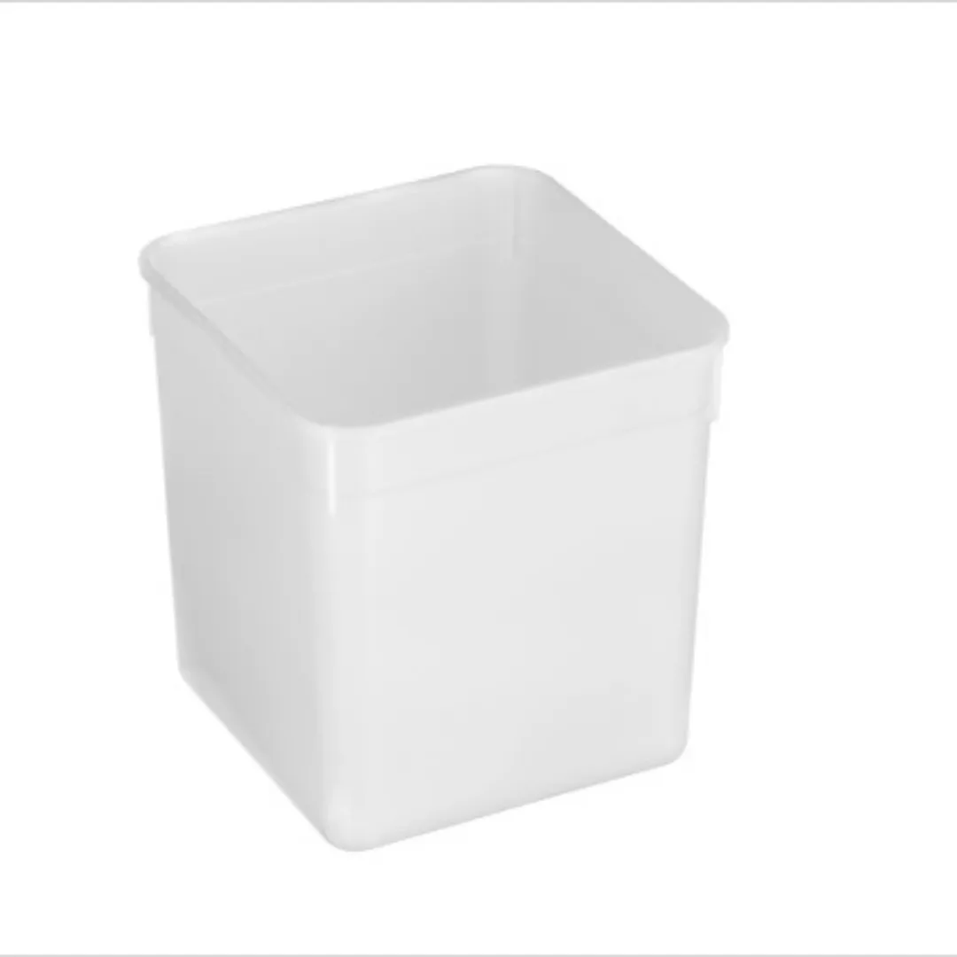 4.5L White Plastic Food Storage Containers and Lids 175mmL x 175mmW x 189mmH - EACH=1 / BOX=100