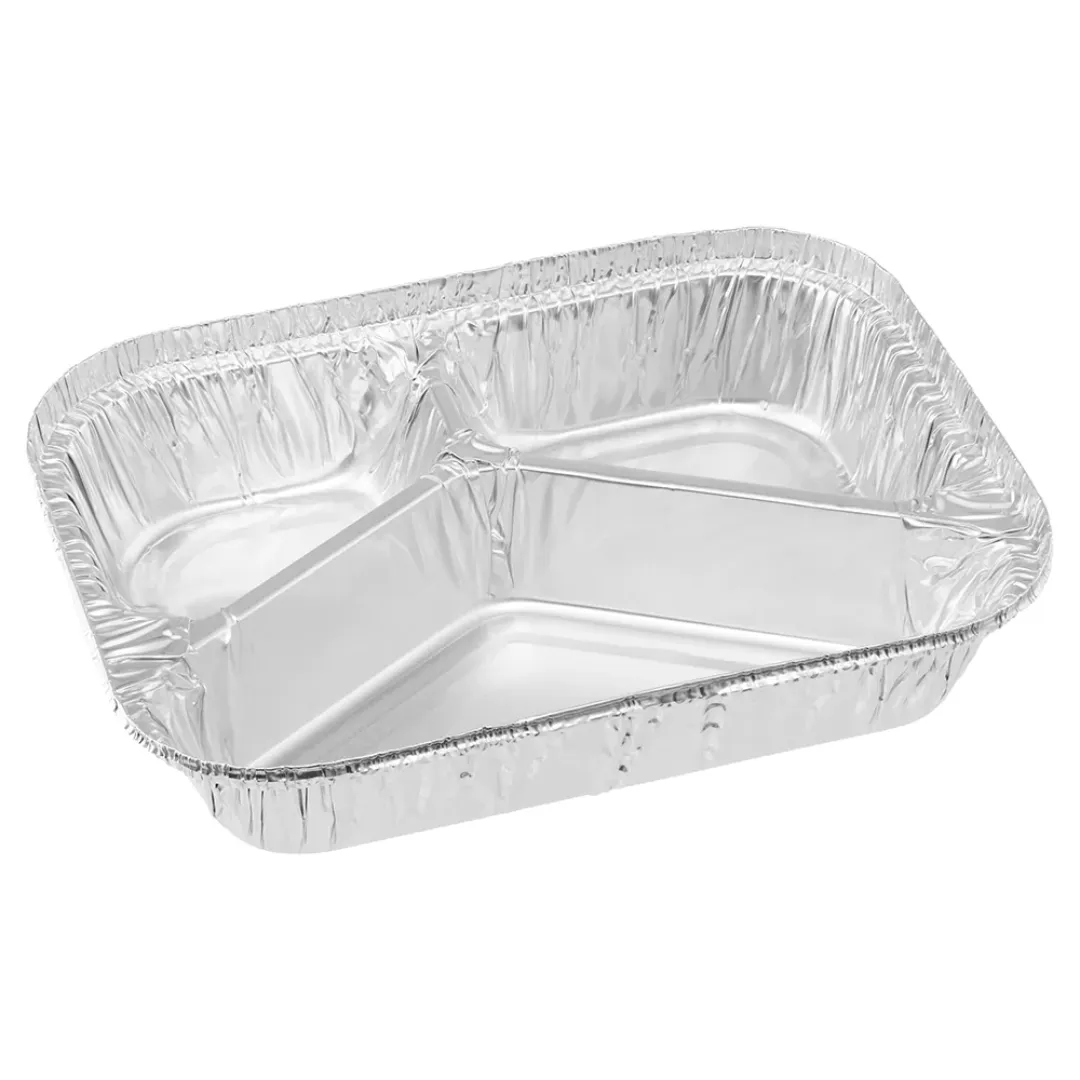 Marinucci Medium 3 Cavity Meal Foil Tray 600ml 205mm(L) x 155mm(W) x 34mm(H) (MRE521 / 7420) - Box of 330