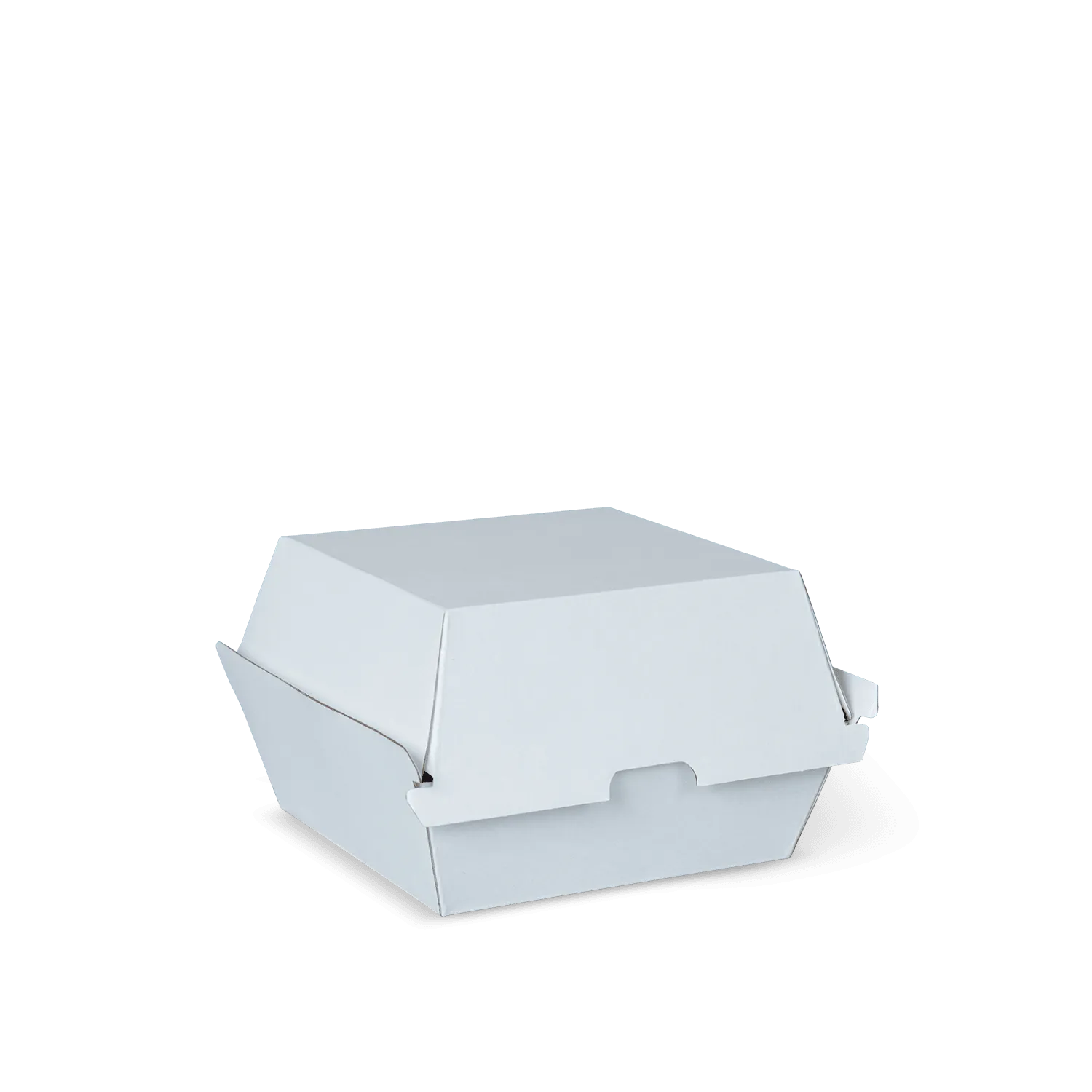 Detpak White Corrugated Board Burger Clam Boxes Cardboard 105mm(L) x 105mm(W) x 85mm(H) - Box of 260