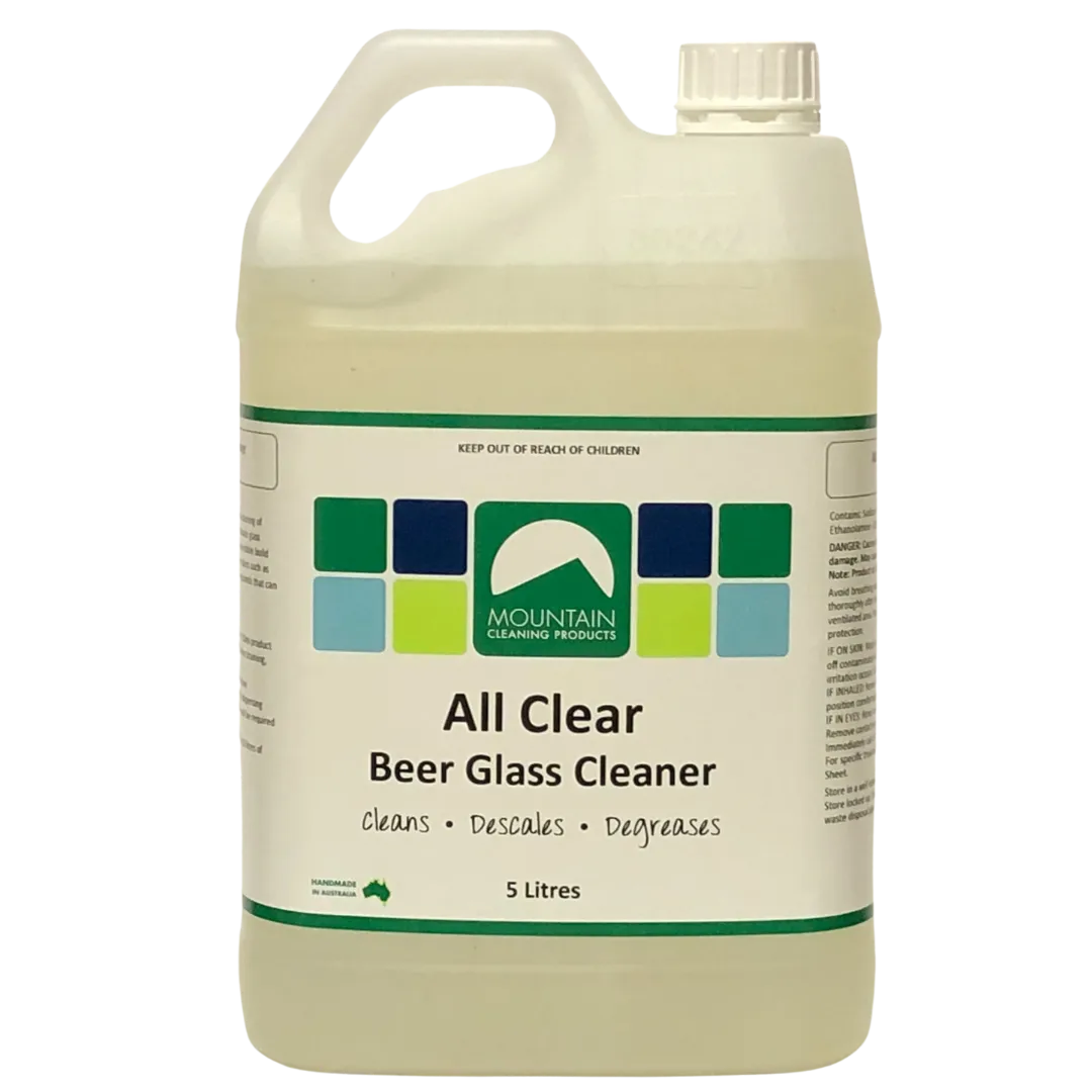 Mountain Cleaning All Clear Beer Glass Cleaner - 5Lt
