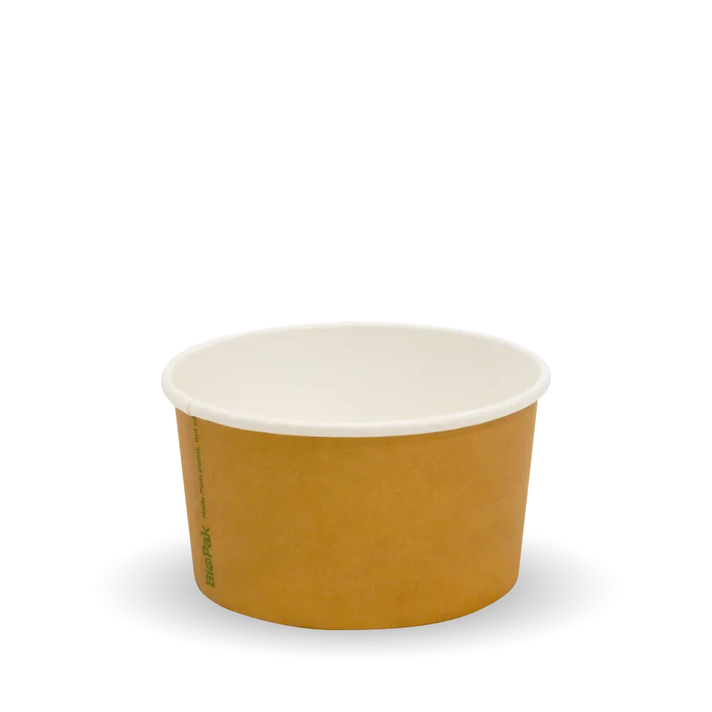 Biopak FSC Mix Certified PLA Lined Ice Cream Bio Cup - 90ml / 3oz - Box 1,000