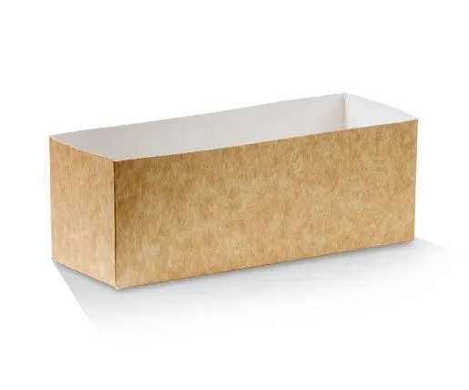 Kraft Burger Holder / Taco Holder Brown Cardboard 110mmmm(L) x 70mm(W) x 60mm(H) - SLEEVE=100 / BOX=1,000