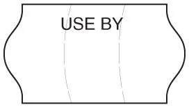 Meto USE BY Price Gun Labels 22 x 12 Freezer Grade Adhesive, Tamper Proof for Meto 722 1,500 Labels Per Roll - BOX=20 / EACH=1