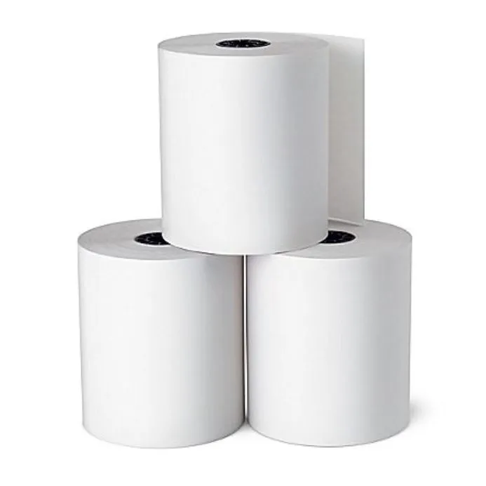 Cash Register Roll White Bond Plain Paper 76mm x 76mm 2 PLY - Box of 50