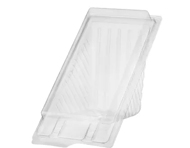 Eco Smart Clear Plastic 3 Point Large Sandwich Wedge Container 150mm(L) x 70mm(W) x 80mm(H) - SLEEVE=100 / BOX=500