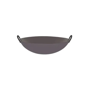 CHEF INOX WOK CAST IRON w/RND BOTTOM & 2 HDLS 400mm/16" (*05216*) = 1 X EACH