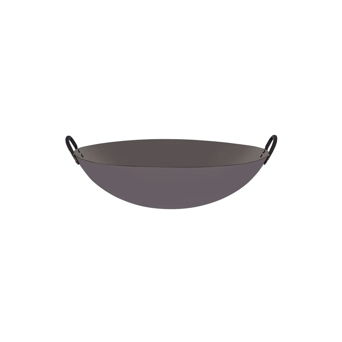 CHEF INOX WOK CAST IRON w/RND BOTTOM & 2 HDLS 400mm/16" (*05216*) = 1 X EACH