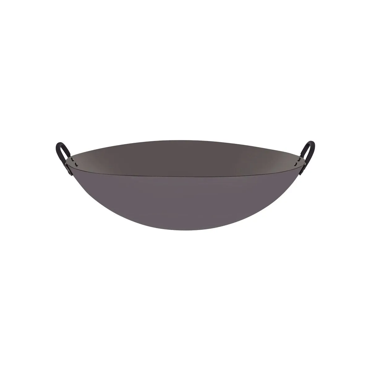 CHEF INOX WOK CAST IRON w/RND BOTTOM & 2 HDLS 450mm/18" (*05218*) = 1 X EACH