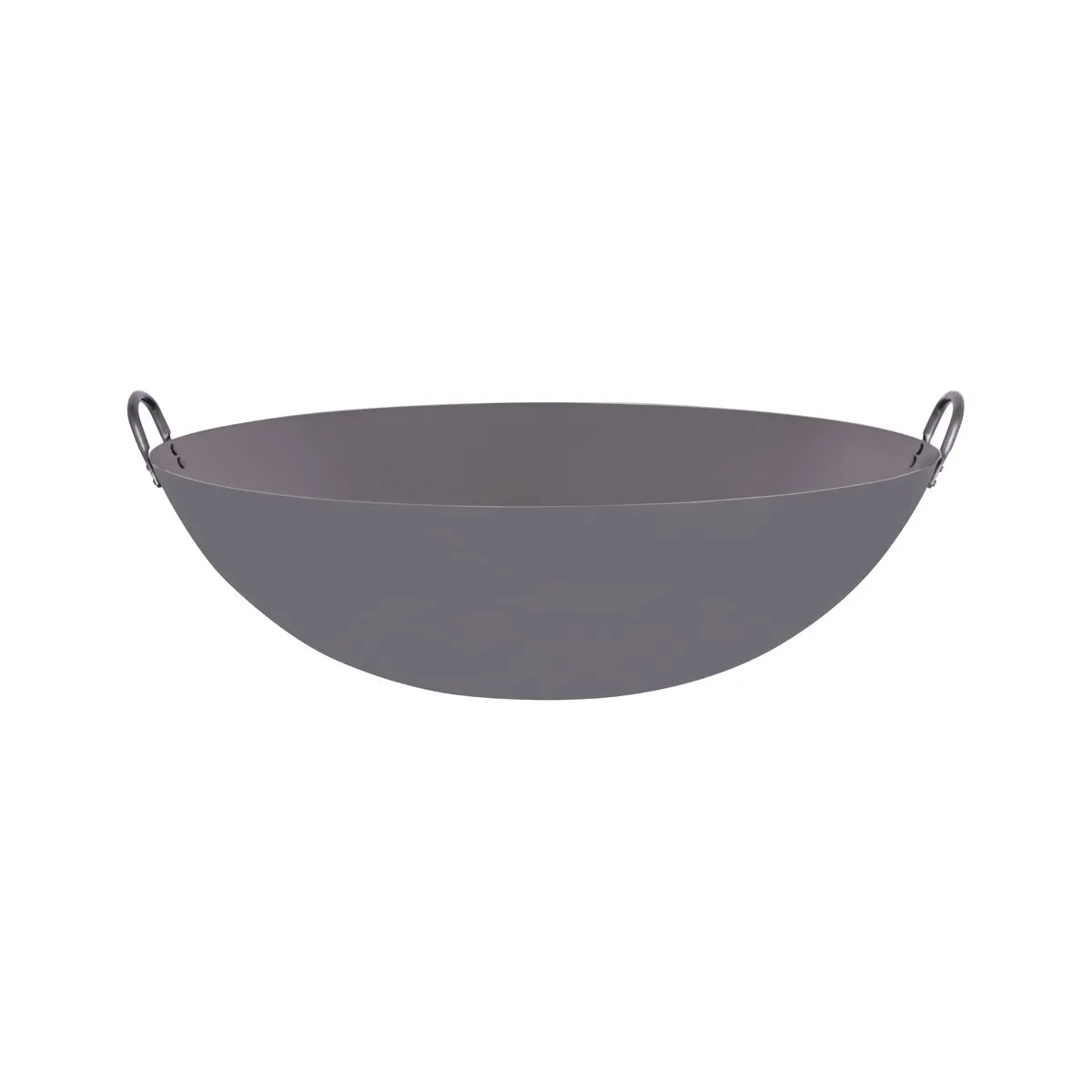CHEF INOX WOK CAST IRON w/RND BOTTOM & 2 HDLS 500mm/20" (*05220*) =  1 X EACH