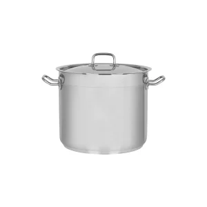 CHEF INOX PROFESSIONAL STOCKPOT w/LD 18/10 280x240mm 14.75lt (*73213*) = 1 X EACH
