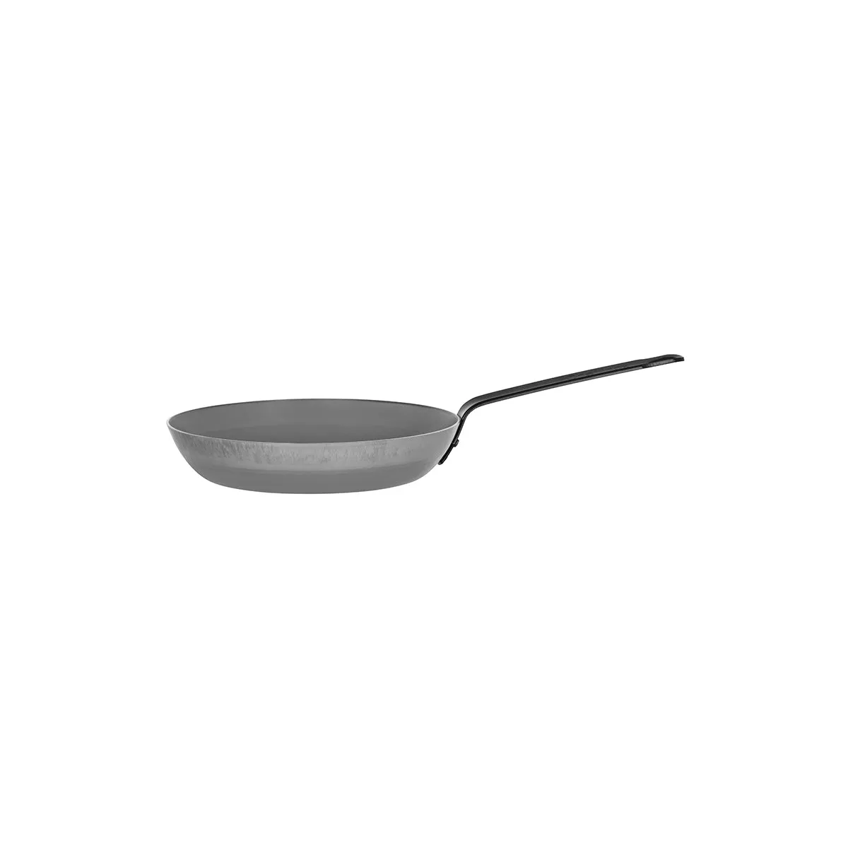 CHEF INOX ROUND FRYPAN BLACK STEEL 240x45mm/3.0mm gauge (*37124*) =  1 X EACH