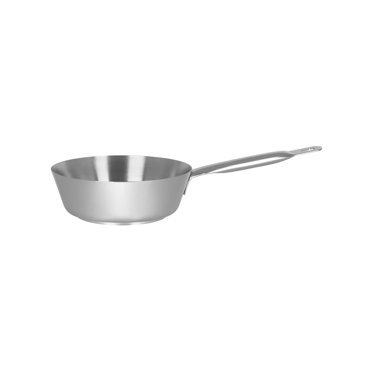 PADERNO S 1000 CONICAL SAUTE PAN S/S 240x75mm 2.7lt (*71463*) = 1 X EACH