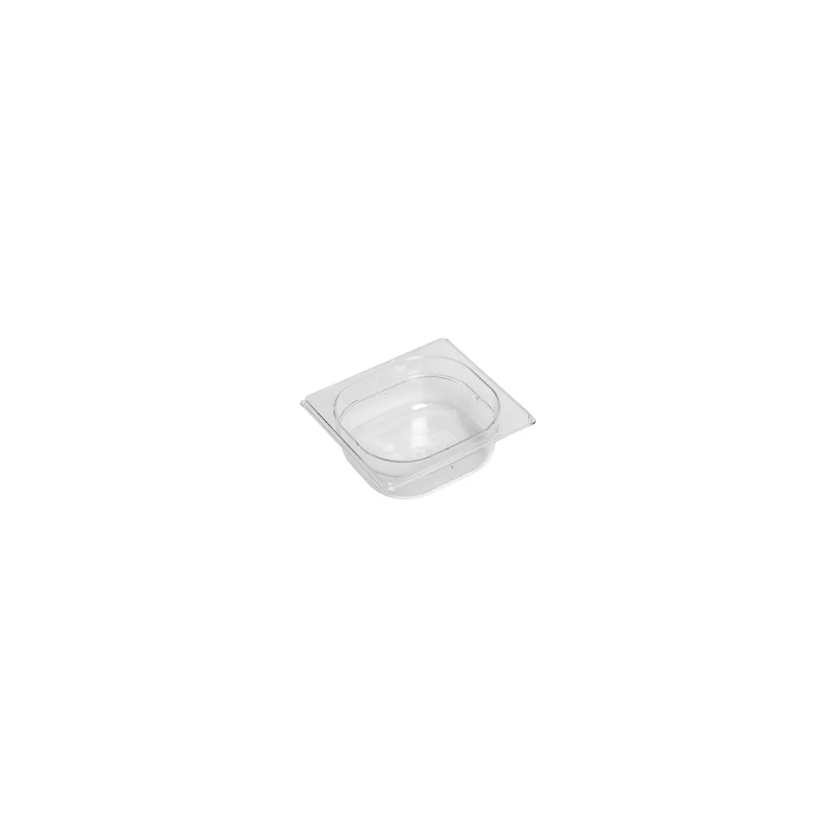 GASTRONORM PAN- POLYCARB 1/6 SIZE 65mm1.0lt CLEAR (*PC-16065CL*) = PACK OF 6 X EACHES