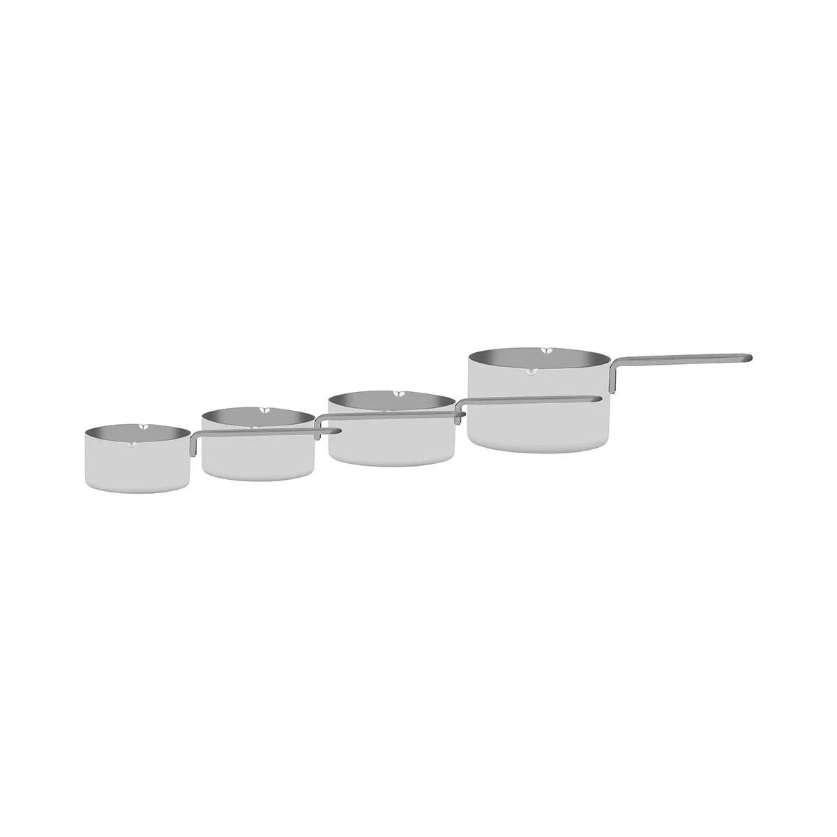 CHEF INOX MEASURING CUP SET 4pc 18/10 60/80/125/250ml (*66466*) = 1 X SET