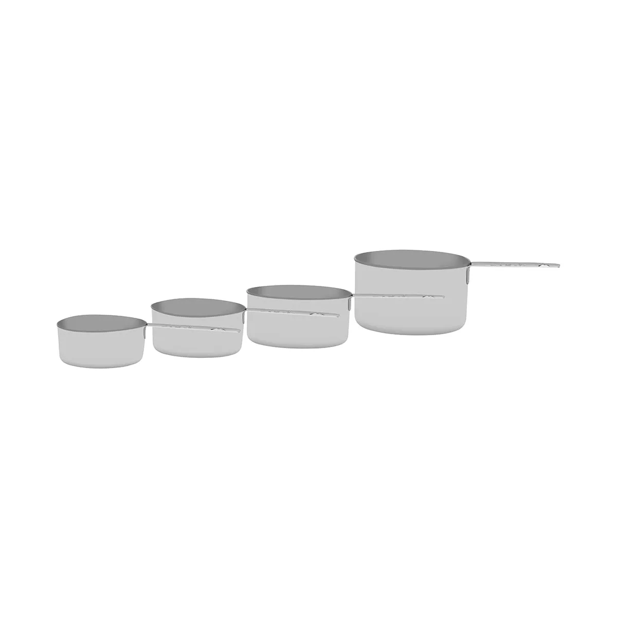 CHEF INOX MEASURING CUP SET 4pc S/S 60/80/125/250ml (*66465*) = 1 X SET