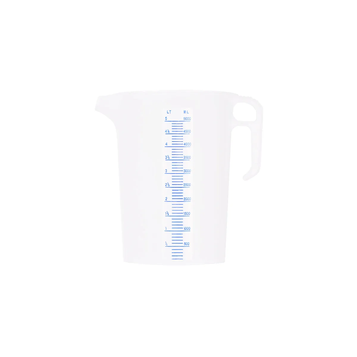 CHEF INOX BLUE SCALE PP THEMO MEASURING JUG-5.0lt (*31058*) = 1 X EACH