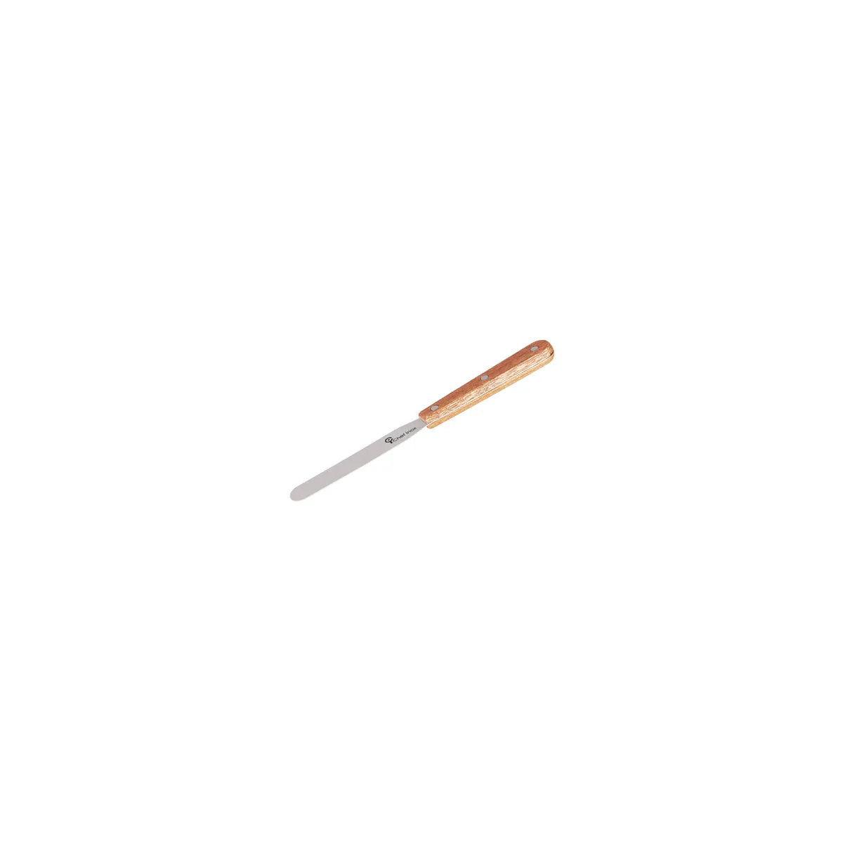 CHEF INOX SPATULA S/S w/WOODEN HDL 100x19mm/OA215mm (*20304*) =  1 X EACH