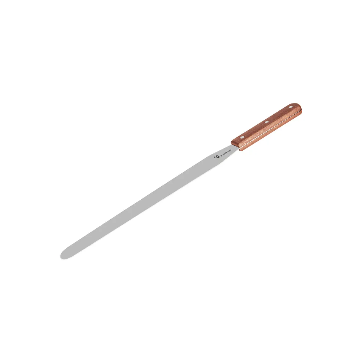 CHEF INOX SPATULA S/S w/WOODEN HDL 300x44mm 12"/OA440mm (*20312*) =  1 X EACH