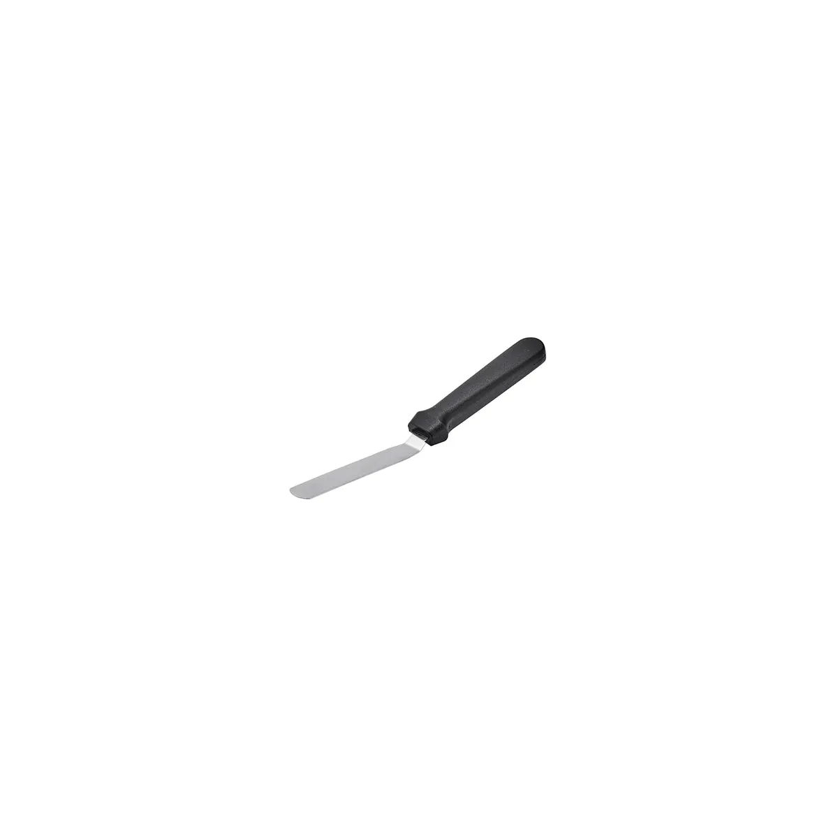 CHEF INOX SPATULA/PALLET KNIFE CRANKED100x18x228mm BLK HDL (*22406*) = PACK OF 12 X EACHES