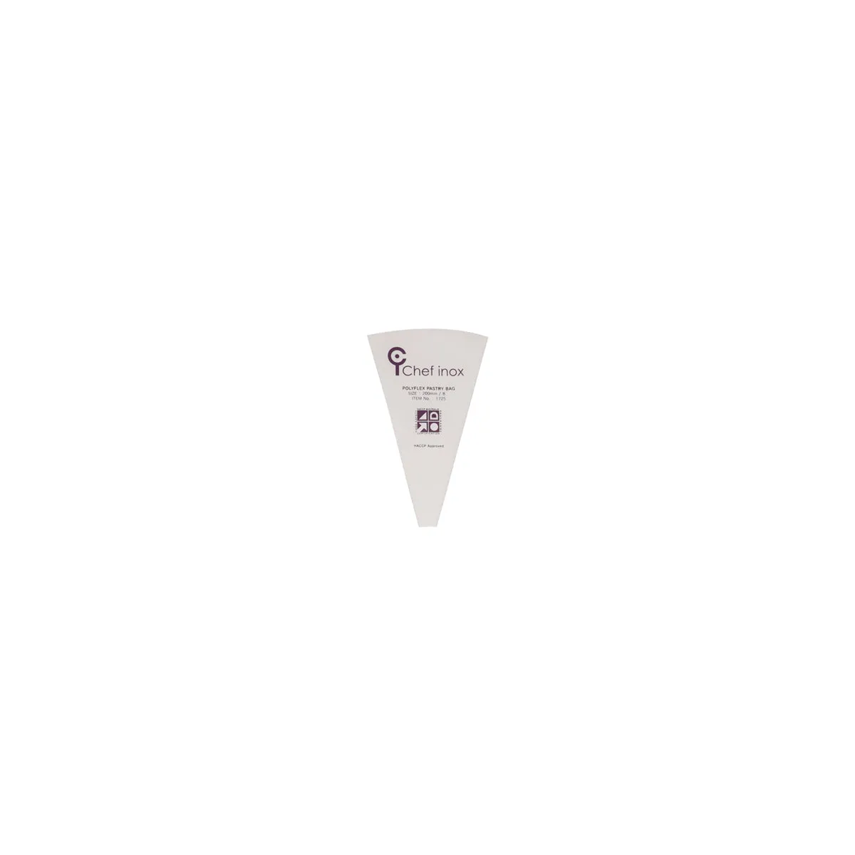 CHEF INOX PASTRY BAG POLYFLEX HACCP APPRV'D 200mm (*01725*) = PACKET OF 10 X EACHES