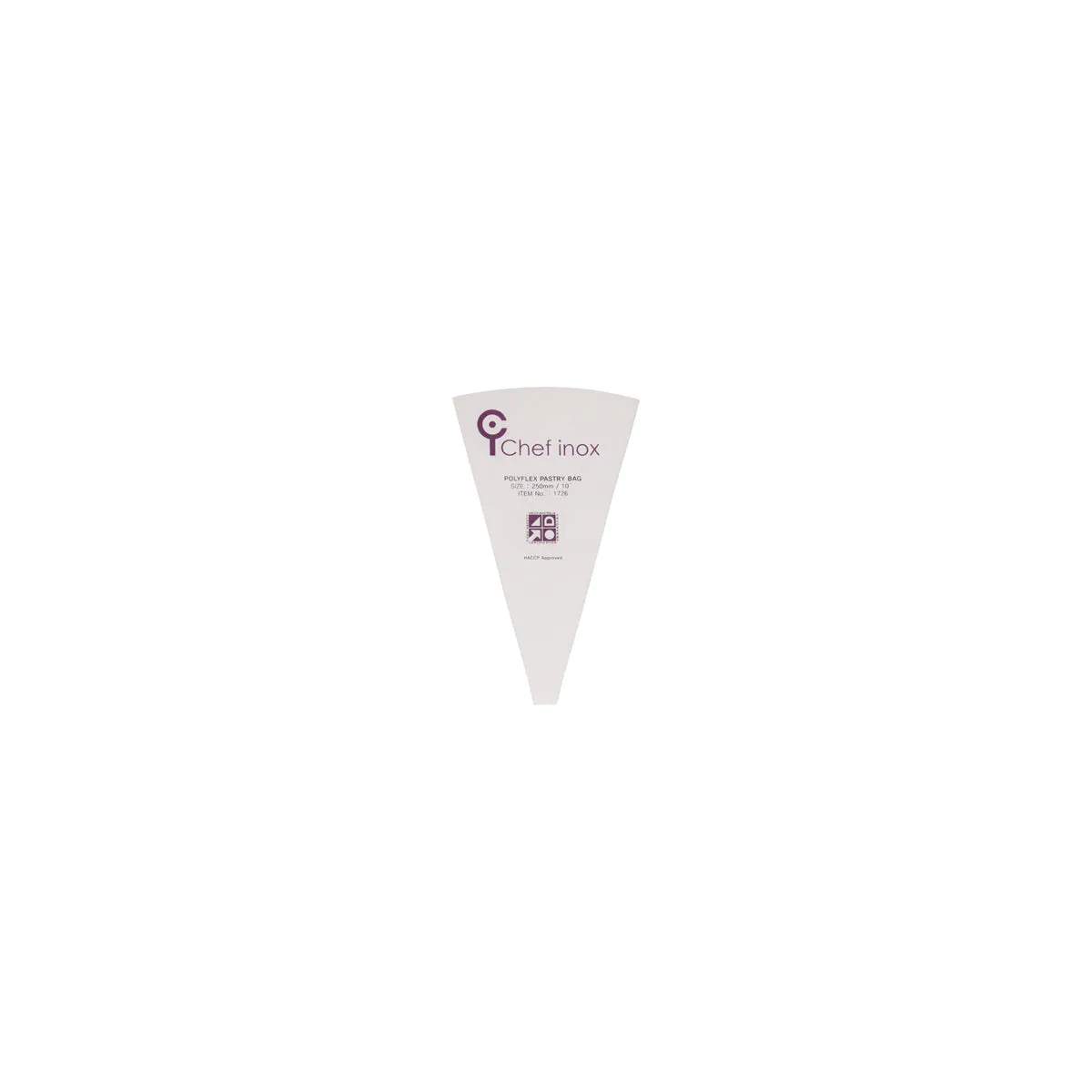 CHEF INOX PASTRY BAG POLYFLEX HACCP APPRV'D 250mm (*01726*) = PACKET OF 10 X EACHES