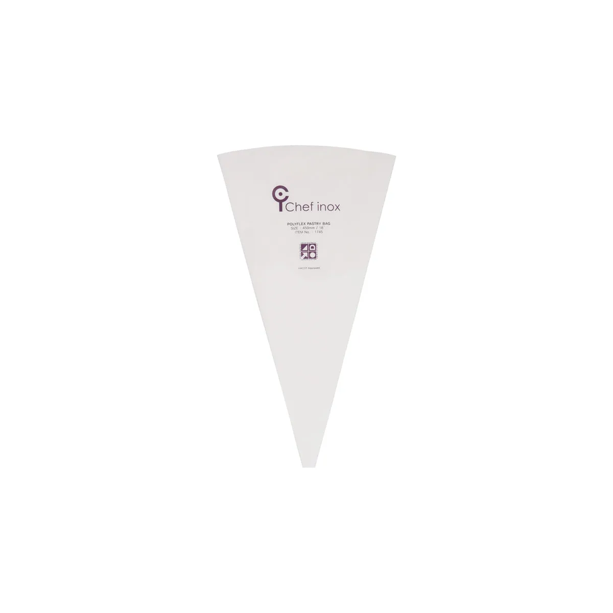 CHEF INOX PASTRY BAG POLYFLEX HACCP APPRV'D 450mm (*01745*) = PACKET OF 10 X EACHES