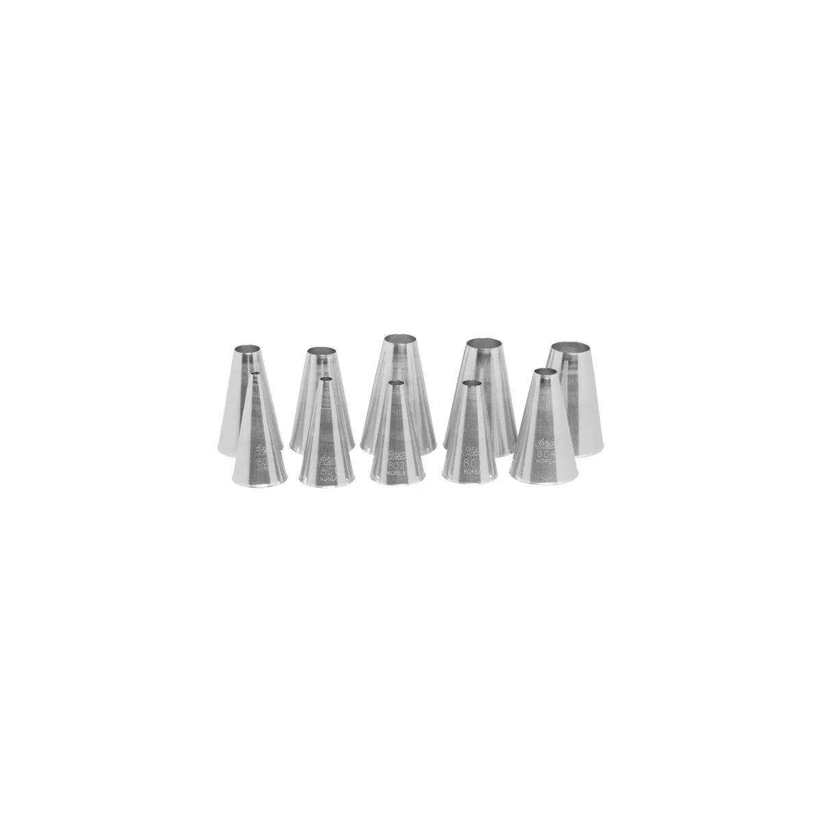 TUBES S/S 10pc PLAIN no 0-9 (*00440-9P*) = 1 X SET