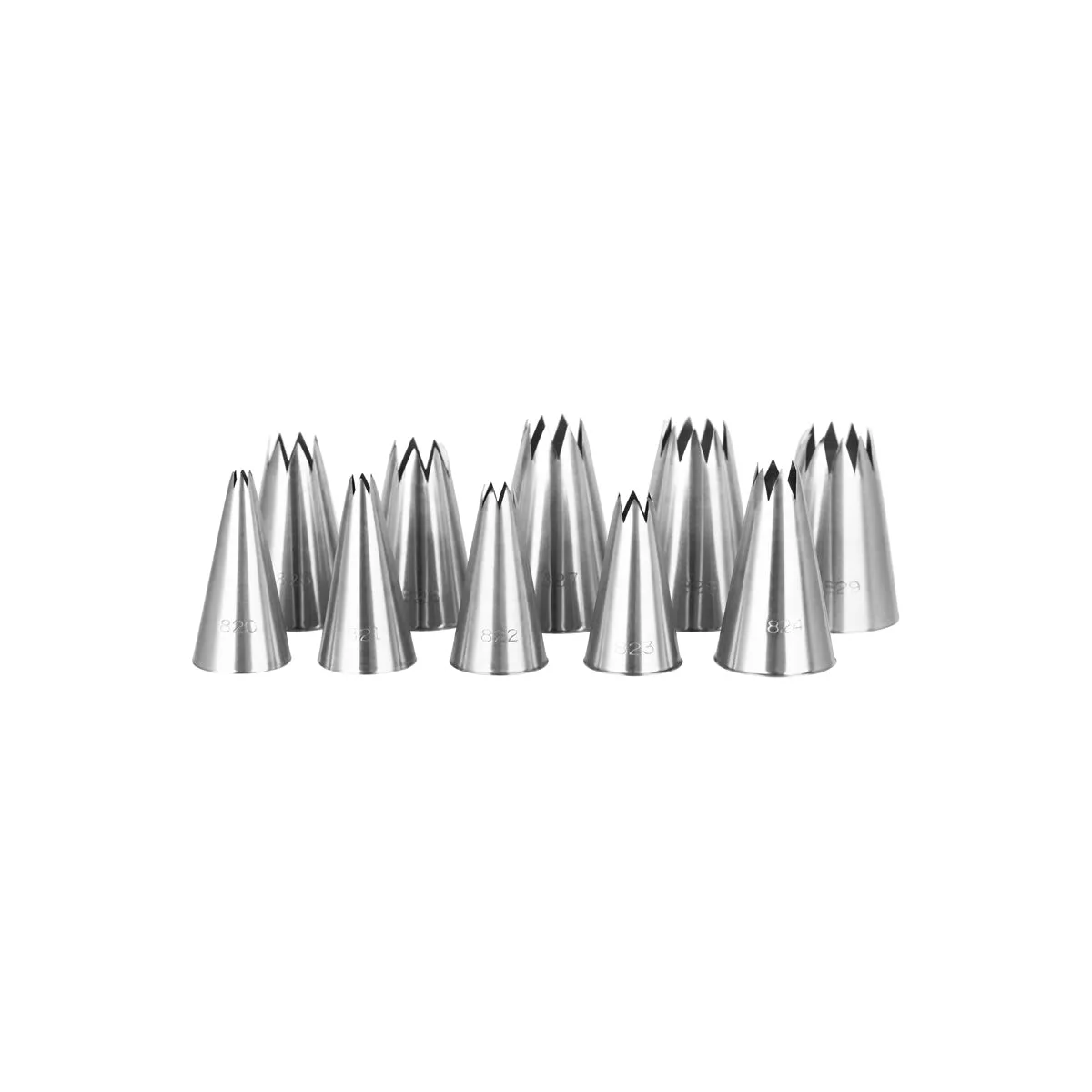 TUBES-S/S 10pc STAR No 0-9 (*00420-9S*) = 1 X SET