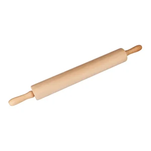CHEF INOX ROLLING PIN WOOD w/S/S BALL BEARINGS 70x450mm (*03657*) = 1 X EACH