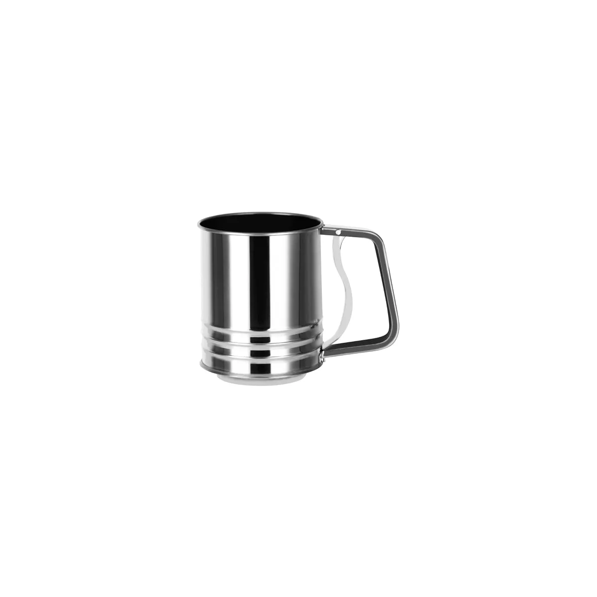 CHEF INOX FLOUR SIFTER SQUEEZE HDL S/S 3 CUP 95x128mm (*39391*) = 1 X EACH