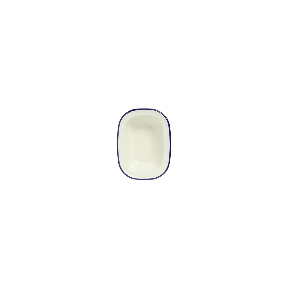 WILTSHIRE PIE DISH-ENAMEL OBLONG BLUE RIM 200ml 120x85mm (*WLT40377*) = PACK OF 12 X EACHES