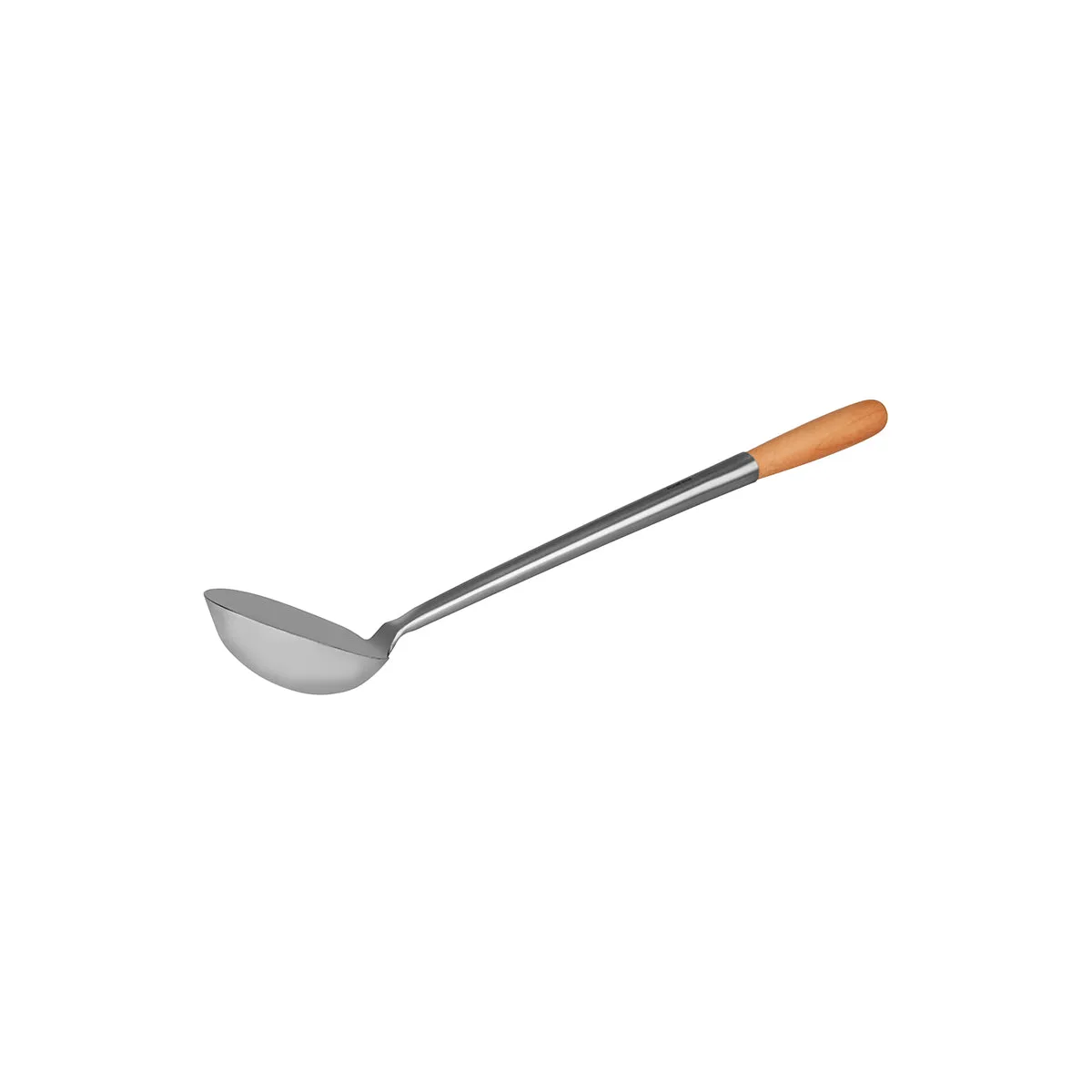 CHEF INOX LADLE S/S w/WOODEN HANDLE 125x410mm (*21022*) = EACH = 1 / PACK = 4 X EACHES