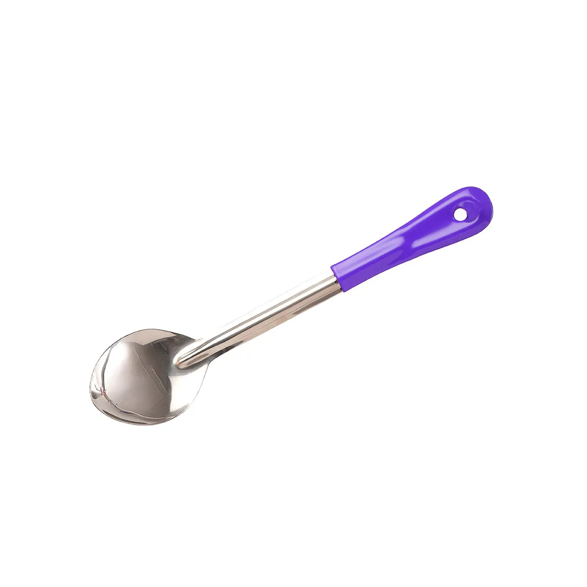 CHEF INOX BASTING SPOON SOLID S/S 100x70x330mm PURPLE HDL (*03313-P*) = PACK OF 12 X EACHES