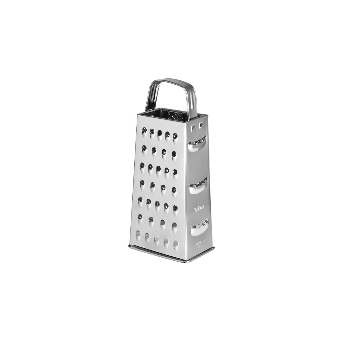 CHEF INOX GRATER 4 SIDED w/STRIP HDL S/S 90x65x210mm (*07340*) = 1 X EACH
