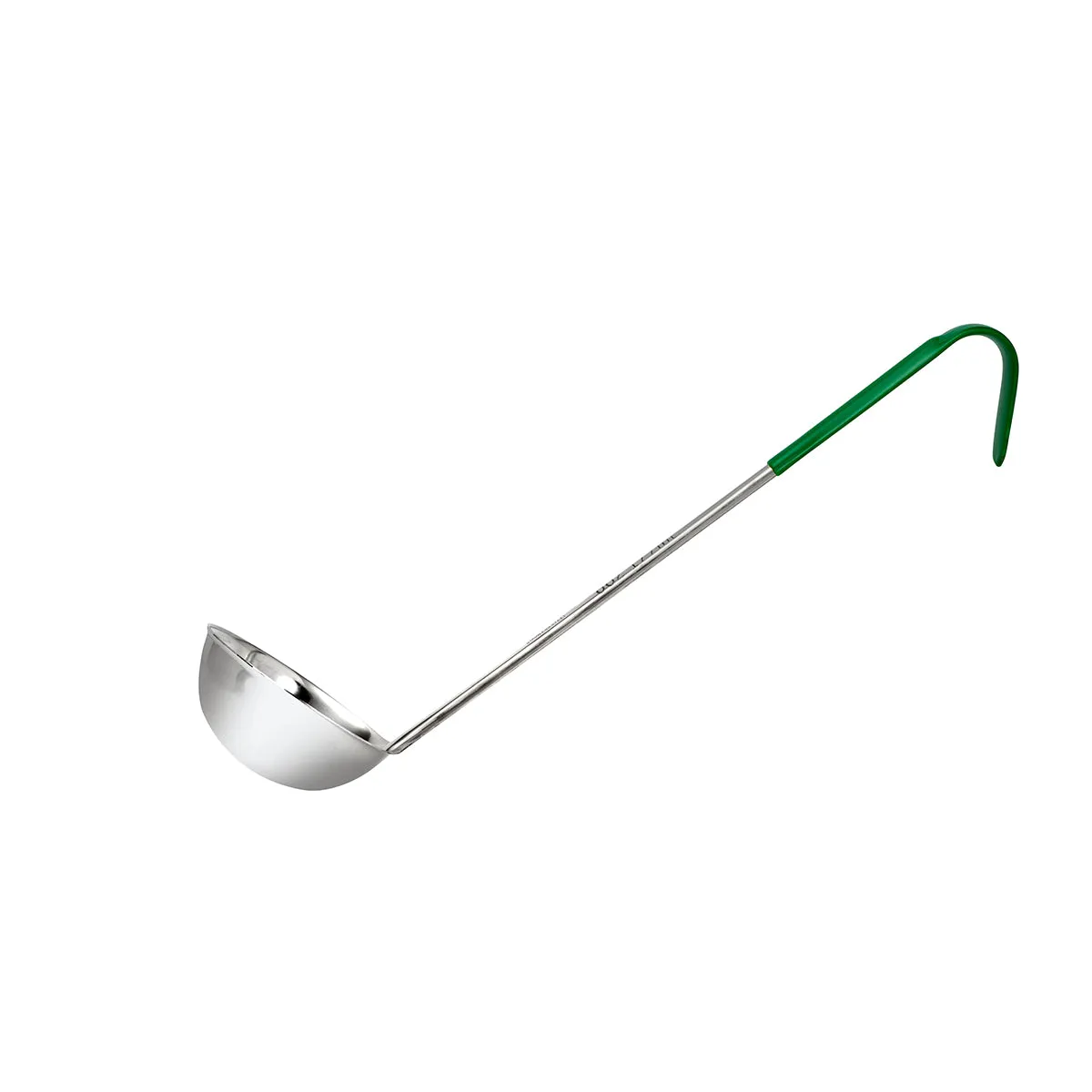 CHEF INOX LADLE S/S 180ml/6oz GREEN HDL (*36147*) = PACK OF 12 X EACHES