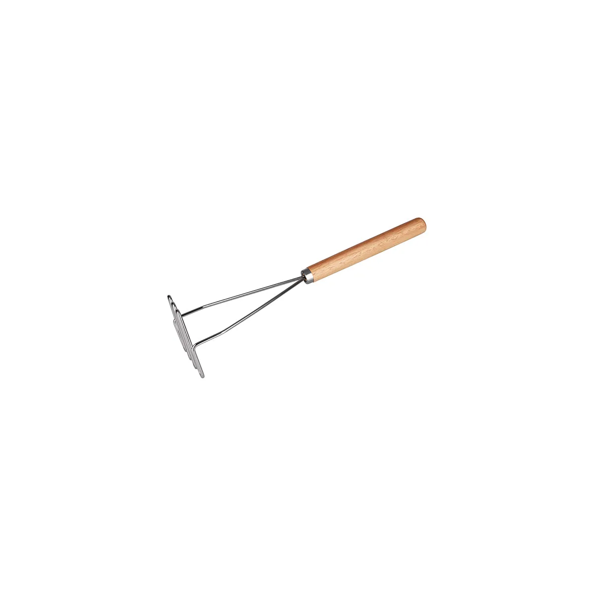 CHEF INOX POTATO MASHER S/S w/WOOD HDL 105x85x360mm (*02240*) =  1 X EACH
