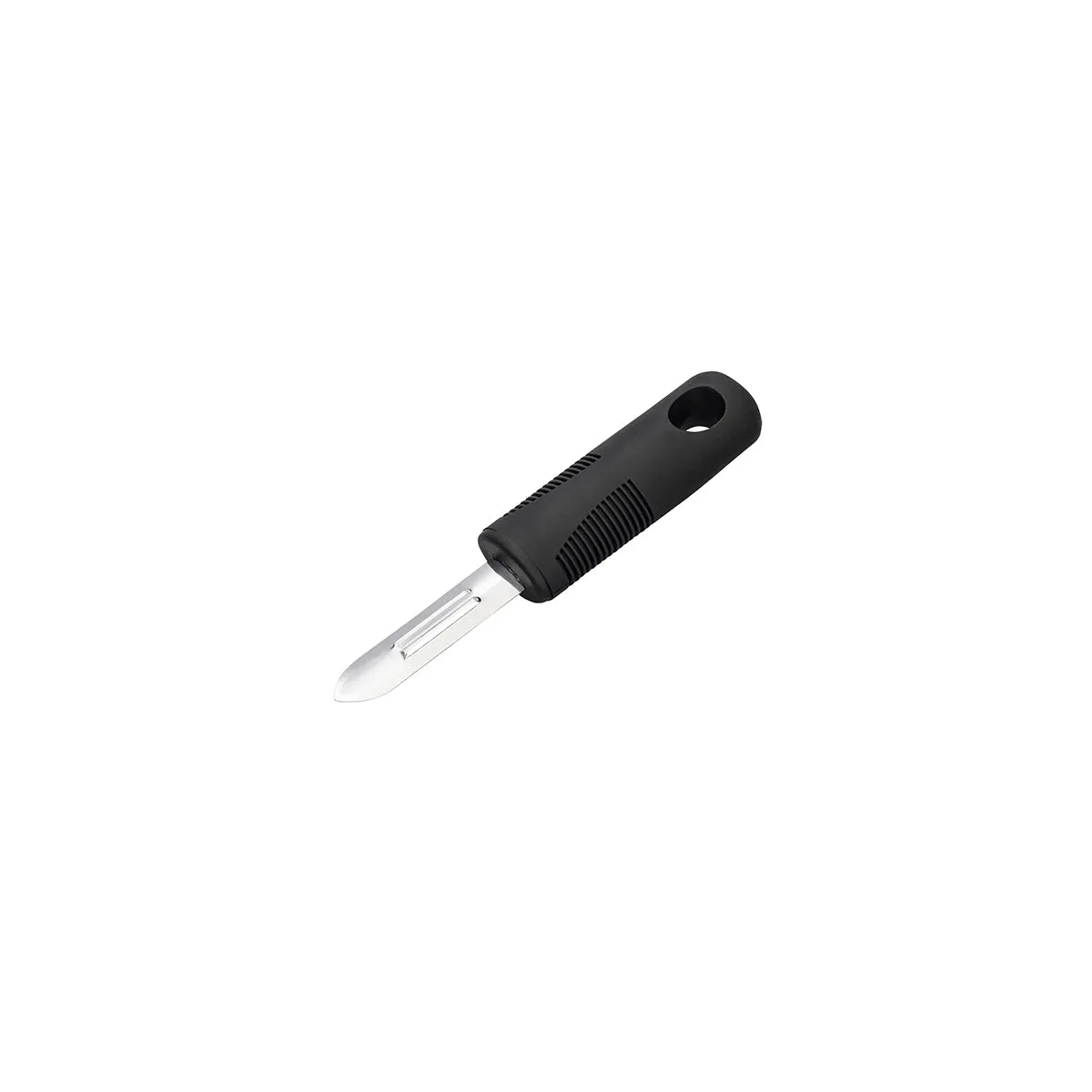CHEF INOX EASY GRIP FIXED PEELER S/S w/BLK HDL 175mm (*07384*) = 1 X EACH