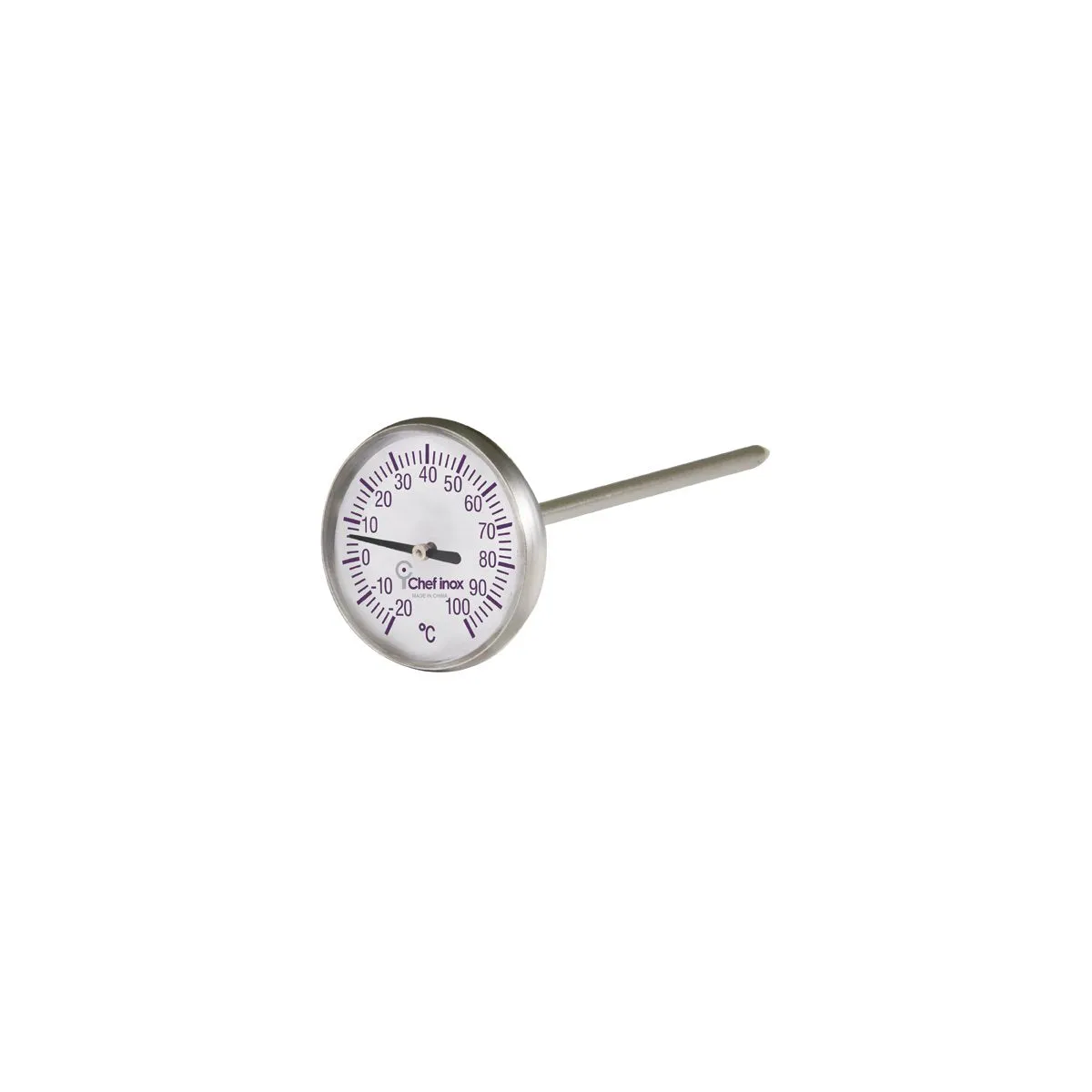CHEF INOX THERMOMETER POCKET w/CASE 18/10 DIA32mm/PROBE130MM (*05371*) = 1 X EACH
