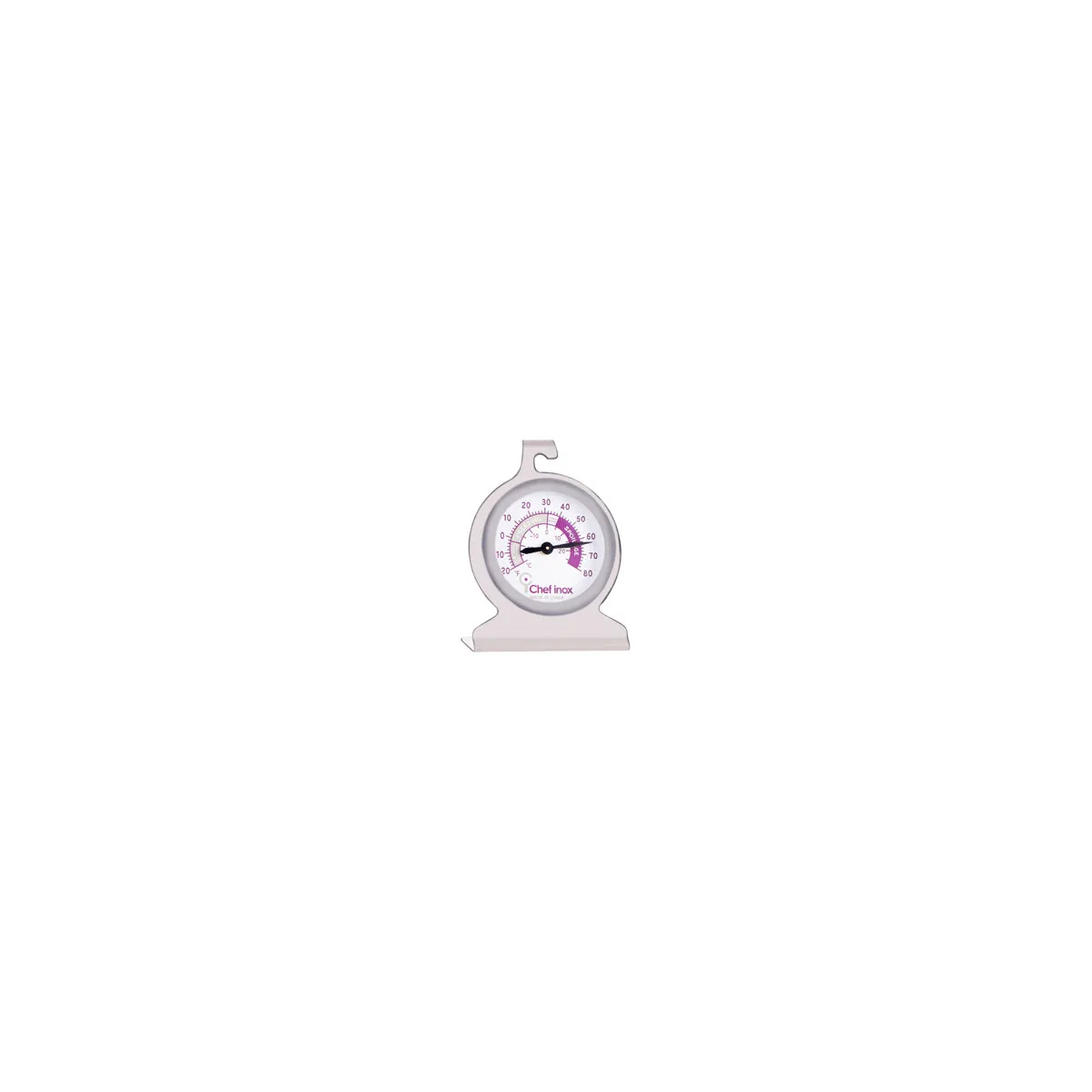 CHEF INOX THERMOMETER FREEZER STAND OR HANG 18/10 DIAL50mm (*05386*) = 1 X EACH