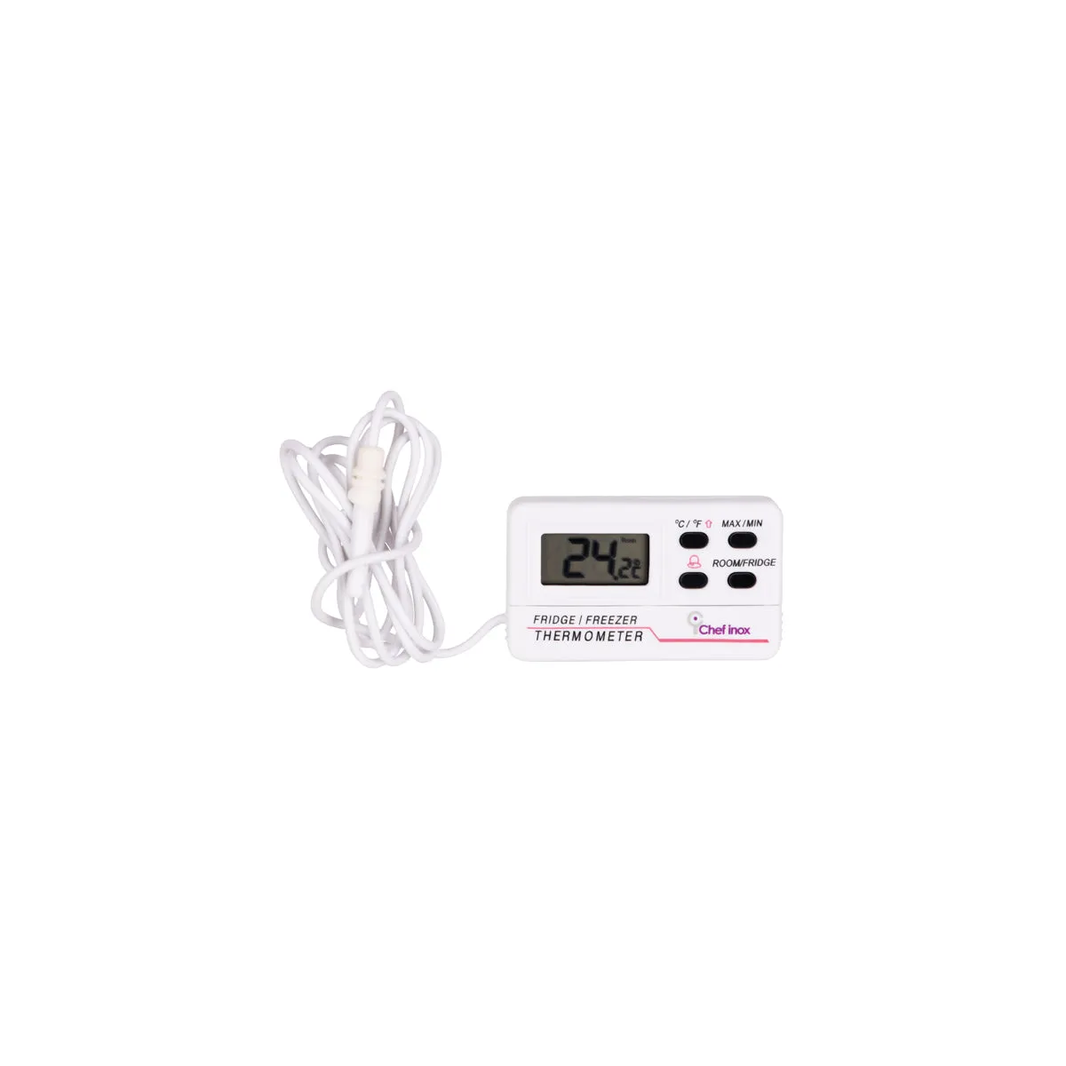 CHEF INOX THERMOMETER DIGI DISP w/PROBE WATER/RESIST 50x75m (*05391*) = 1 X EACH